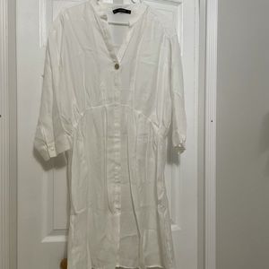 Zara White Shirt Dress